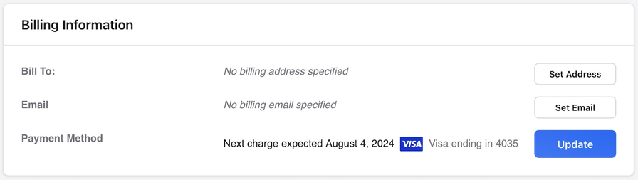 Shipping address