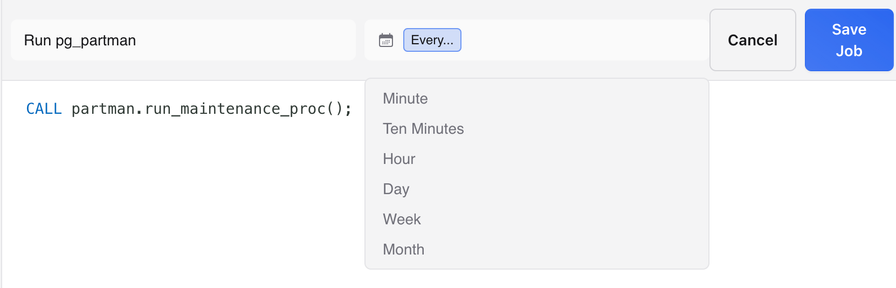 Cron scheduler